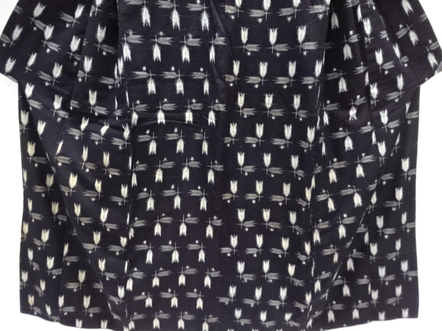  アンティーク　木綿本場久留米絣矢羽根模様着物